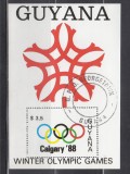 M2 JC 53 - Colita foarte veche - Guyana - JO de iarna - Calgary 1988, Sport, Stampilat