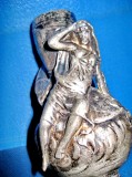 6304-Cap ornamental gen vaza mica Art Nouveau Femeie cu pelerina si Luna.