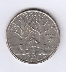 SUA - Quarter dollar / 25 Cents - Vermont (Lot 1) foto