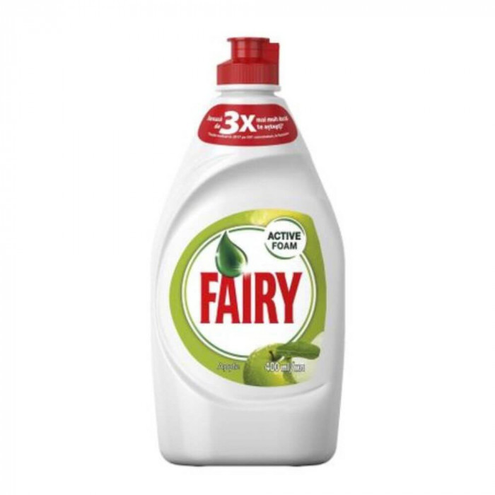 Detergent de Vase Lichid Fairy Apple, Cantitate 400 ml, Parfum de Mere, Fairy Detergent de Vase, Detergent de Vase Manual, Detergent Lichid pentru Vas