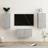 VidaXL Set comode TV, 3 buc., gri beton, PAL