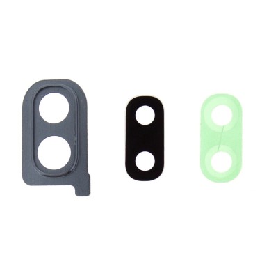 Geam Camera Samsung Galaxy A40, A405, Black + Rama (KLS) foto