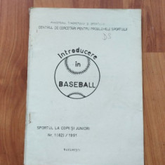 INTRODUCERE IN BASEBALL - ARCHIE P. ALLEN