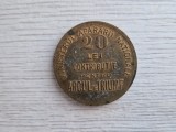 Jeton 20 Lei Contributie pentru Arcul de Triumf -GLORIE EROILOR