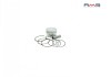 Piston Rms Piaggio Gilera 50cc 4T D.39.8mm + Segmenti, Bolt 13mm, Set Motor Scuter