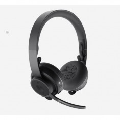 Casti wireless Logitech Zone, Bluetooth 5.0, Certificare Microsoft Teams, Gri