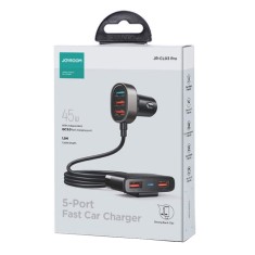 Incarcator Auto cu Extensie, 5 x USB, Joyroom JR-CL03 Pro, Negru