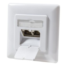 PRIZA RJ-45 aplicabila cu 2 iesiri LOGILINK pt. cablu FTP, Cat6A, RJ-45 (M) x 2, ecranat, plastic cu metal, signal white, 1 buc, &quot;NP0123&quot;