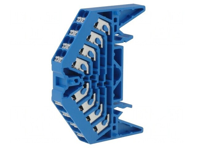 Conector Șine 4 Piste 16 Borne 1.5mm2 Albastru 10A