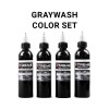 Set 4 Tusuri Tatuaj Gri XTREME GrayWash, 4 x 120ml: Extra Light, Light, Medium, Dark. Vegan, Organic, Sterilizat