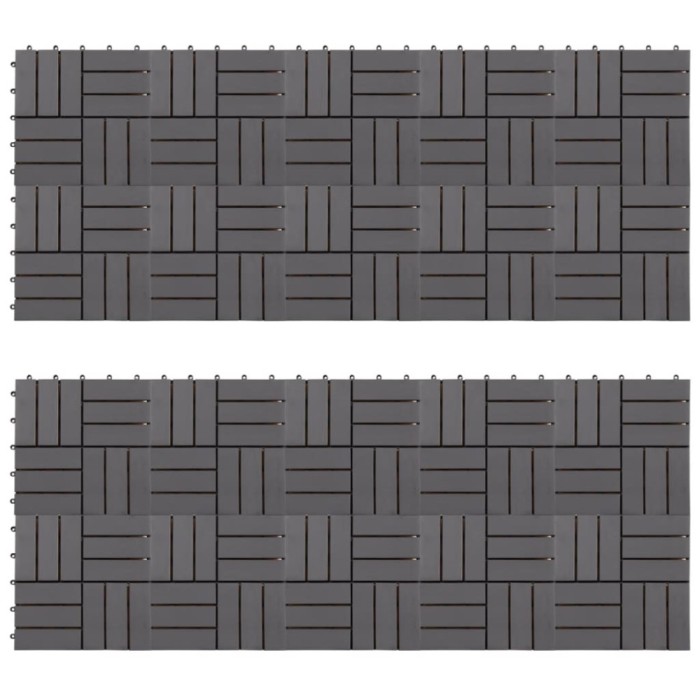 Plăci pardoseală, 20 buc., gri, 30x30 cm, lemn masiv de acacia