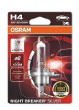 BEC 12V H4 60/55 W NIGHT BREAKER SILVER +100% BLISTER 1 BUC OSRAM