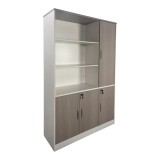 Cumpara ieftin Biblioteca de birou Armadi, Pako World, Alb-Sonoma, 120x40x200 cm