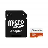 Card de Memorie MicroSDHC 32GB + Adaptor - Techsuit - Black