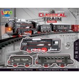 Trenulet cu lumini si sunete, Luna Toys, 20 piese