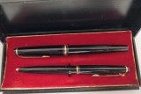 Set Montblanc Pix No 28 si Stilou No 22 cu penita de aur 14k