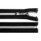 Fermoar spiralat argintiu detasabil Crisalida, lungime 70 cm, Negru