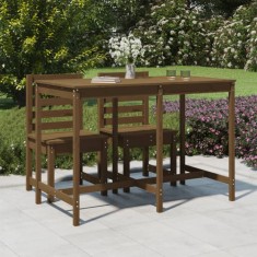 vidaXL Masă de grădină, maro miere, 159,5x82,5x110 cm, lemn masiv pin 824098