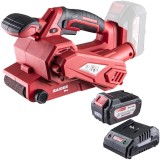 Raider RDP-SBS20 + RDP-R20 - Slefuitor cu banda 75x457 mm + Set 1 acumulator si incarcator Li-Ion 20 V 4 Ah