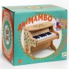Pian Electronic Djeco din Lemn, 19 Taste, Multicolor, cu Partituri, 3 ani+