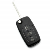 Audi &ndash; Carcasă cheie tip briceag, cu 3 butoane &ndash; baterie 2032 &ndash; CARGUARD