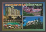 CPIB 24107 CARTE POSTALA - ORADEA, SALUTARI DE LA BAILE FELIX. HOTEL MURES CU PISCINA, HOTEL UNIREA, STRANDUL, CIRCULATA, 2004, STAMPILA, TIMBRU