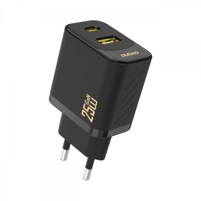 Incarcator Retea Dudao A26T, 25W, 3A, 1 x USB-A - 1 x USB-C, Negru foto