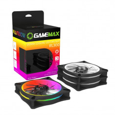 Set 3 ventilatoare Gamemax RL300 120mm ?Three Fan Pack foto