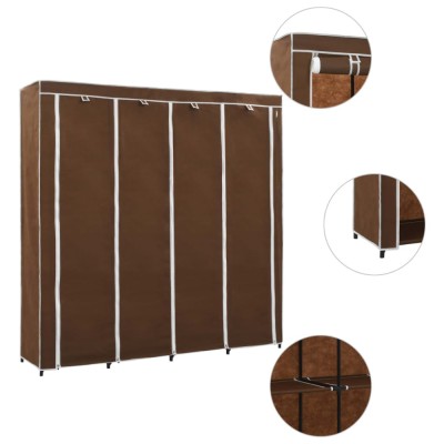 vidaXL Șifonier cu 4 compartimente, maro, 175x45x170 cm 282446 foto