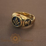 Inel cu simboluri masonice, latime 1.4 cm , Design impunator din gama Luxury Brazilia