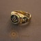 Inel cu simboluri masonice, latime 1.4 cm , Design impunator din gama Luxury Brazilia