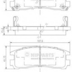 Set placute frana,frana disc MITSUBISHI PAJERO II Canvas Top (V2_W, V4_W) (1990 - 2000) NIPPARTS J3615003