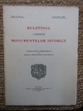 BULETINUL COMISIUNII MONUMENTELOR ISTORICE , PUBLICATIUNE TRIMESTRIALA ANUL VI , FASC. 21 ,IANUARIE -MARTIE 1913