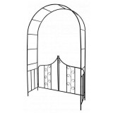 Cumpara ieftin Arcada metalica, pergola, pentru gradina, cu portita, 138x40x240 cm