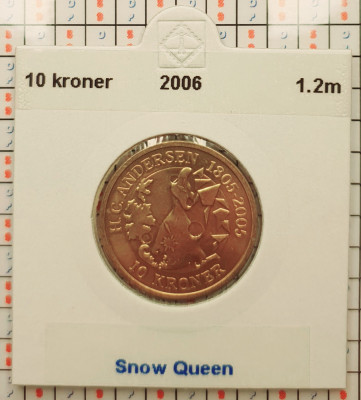 Danemarca 10 kroner 2006 - Snow Queen - km 914 - G011 foto