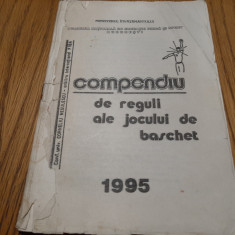 COMPENDIU DE REGULI ALE JOCULUI DE BASCHET - Corneliu Negulescu -1995, 59 p.