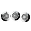 Set 3 Spoturi Incastrabile Rabalux, GU10, 50W, 280 lm, 82mm, IP40, Alb Cald, Argintiu