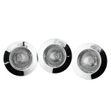 Set 3 spoturi incastrabile, diametru 82 mm, IP40, 50W, 280 lm, Rabalux