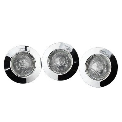 Set 3 spoturi incastrabile, diametru 82 mm, IP40, 50W, 280 lm foto