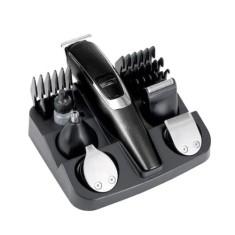 Aparat de tuns, 5 in 1, fara fir, profesional, cu 5 capete de schimb, cu lame din otel, negru