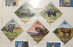 (A) Timbre straine serii tematica Flora Guinea