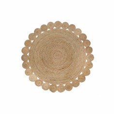 Covor DKD Home Decor 200 x 200 x 1 cm Natural Maro Poliester Iută