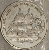 C11 BENIN 1000 francs 2003 /Sir Francis Drake/ Golden Hind/ Argint, .999/20 g / ex proof /din foto