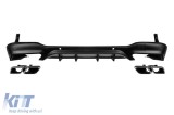 Difuzor tip 63 cu capete cromate potrivit pentru bara spate A Design pe Mercedes GLC X253 2015-2019 -oo--oo- Performance AutoTuning