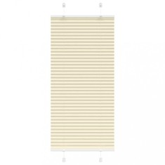 vidaXL Jaluzea plisată Crem 55x100 cm Lățime țesătură 54,4 cm 4015270