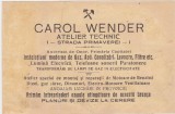 Carol Wender Atelier Technic Instalatiuni moderne de Gaz, Apa Bucuresti ND(1922)