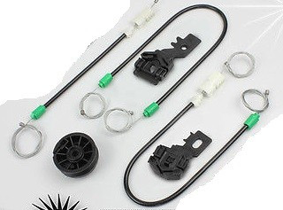 Kit reparatie Mecanism ridicare geam fata Nissan Primera (P12) 10.2001-12.2007 electrica fata dreapta (cablu role si suport geam) Kft Auto foto