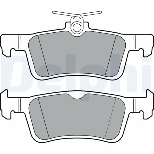 Set placute frana spate DELPHI, Ford Fiesta VII (Hj, Hf), 05.2017-, spate; puntea spate
