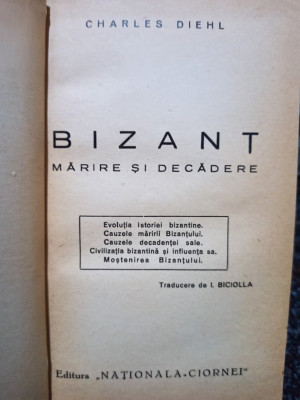 Charles Diehl - Bizant - Marire si decadere foto