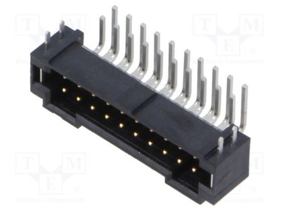 Conector SAMTEC T2M 20 pini PCB-PCB soclu tată &amp;icirc;n unghi 2,6A THT aurit foto